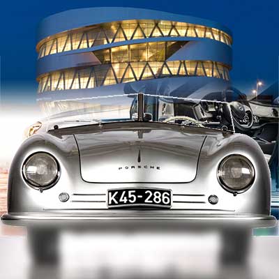 Mercedes-Benz and Porsche Museum, Motorworld and V8 Hotel in a package